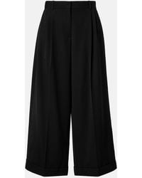The Row - Lior Wool Gabardine Wide-Leg Pants - Lyst