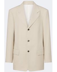 Bottega Veneta - Striped Wool And Cotton Blazer - Lyst