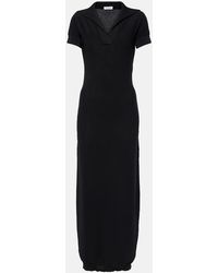 Alaïa - Semi-Sheer Polo Dress - Lyst