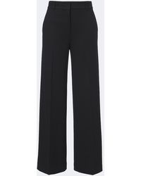 Max Mara - Wool And Cotton-Blend Jersey Wide-Leg Pants - Lyst