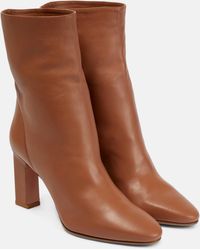 Aquazzura - Manzoni Leather Ankle Boots - Lyst