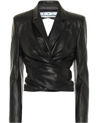 off white faux leather jacket