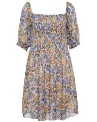 Velvet - Vestido corto Estelle de crepe floral - Lyst