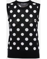 Dolce & Gabbana - Top Aus Wolle Und Seide - Lyst