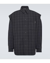 Balenciaga - Detachable Flannel Shirt - Lyst