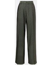 Dries Van Noten - Pantaloni A Gamba Larga A Righe - Lyst