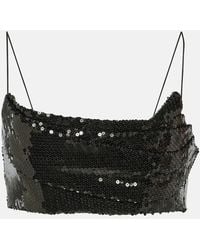Alex Perry - Sequined Crop Top - Lyst