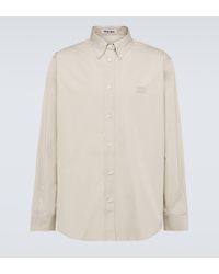 Miu Miu - Logo Cotton Poplin Shirt - Lyst