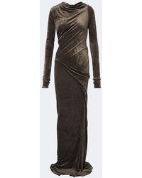 Rick Owens - Lilies Shailee Draped Open-Back Velvet Gown - Lyst