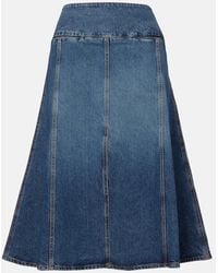Alaïa - Gonna Midi A Vita Alta - Lyst