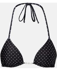 SAME - Embellished Polka-Dot Bikini Top - Lyst