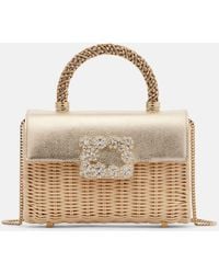 Roger Vivier - Sac Jewel Reflorescent Mini En Raphia - Lyst