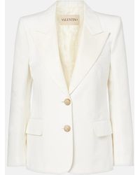 Valentino - Cotton And Linen Blazer - Lyst