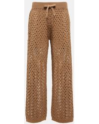 Brunello Cucinelli - Cotton, Linen And Silk Sweatpants - Lyst