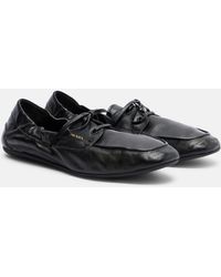 Prada - Shuffle Leather Boat Shoes - Lyst