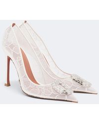 AMINA MUADDI - Camelia Embellished Lace Pumps - Lyst