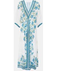 Juliet Dunn - Floral Cotton Maxi Dress - Lyst