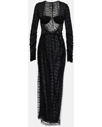 Alessandra Rich - Lace Maxi Dress - Lyst