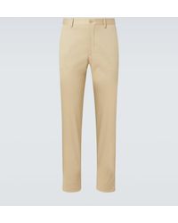 Etro - Slim-Fit Cotton-Blend Gabardine Trousers - Lyst