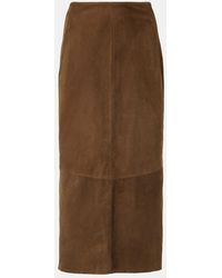 Vince - Suede Pencil Skirt - Lyst