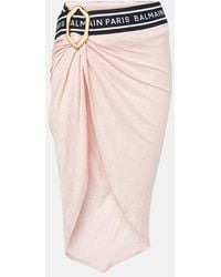 Balmain - Knitted Cotton-Blend Beach Cover-Up - Lyst