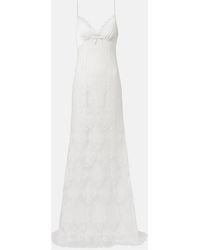 Self-Portrait - Strappy Floral Lace Gown - Lyst