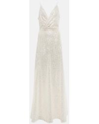 Costarellos - Kristina Sequined Tulle Gown - Lyst