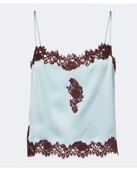 Doen - Avelaine Lace-Trimmed Silk Satin Camisole - Lyst