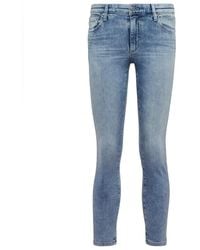 AG Jeans - Mid-Rise Skinny Jeans Prima Crop - Lyst
