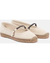 Brunello Cucinelli - Monili Suede Espadrilles - Lyst