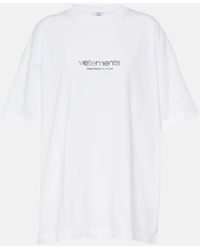 Vetements - Logo Cotton Jersey T-shirt - Lyst