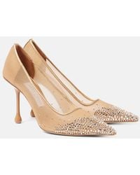 Jimmy Choo - Ixia 95 Embellished Mesh Pumps - Lyst