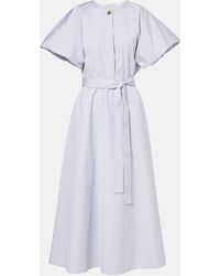 Altuzarra - Paulina Striped Cotton Midi Dress - Lyst