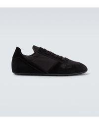 Rick Owens - Minimal Sneaks Suede-Trimmed Sneakers - Lyst