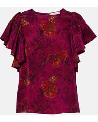 Ulla Johnson - Top Lena De Crepe De China De Seda - Lyst