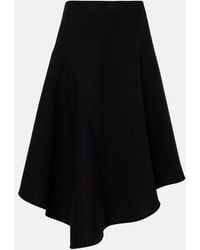Plan C - Pleated Asymmetric Midi Skirt - Lyst