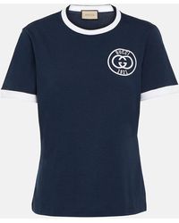 Gucci - Cotton Jersey T-Shirt With Embroidery, Ready-To-Wear - Lyst