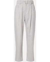 Brunello Cucinelli - Monili Wool Tapered Pants - Lyst