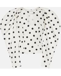 Nina Ricci - Polka-Dot Taffeta Top - Lyst