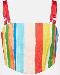 Dolce & Gabbana - Striped Cotton-Blend Tank Top - Lyst