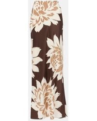 SIR. - Floral Silk Satin Maxi Skirt - Lyst
