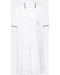 Brunello Cucinelli - Pleated Cotton Polo Dress - Lyst