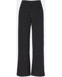 Asceno - Austin Polka-Dot Silk Wide-Leg Pants - Lyst