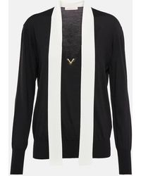 Valentino - Vgold Tie-neck Virgin Wool Sweater - Lyst