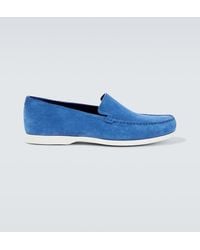 Manolo Blahnik - Monaco Suede Loafers - Lyst