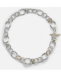 David Yurman - Dy Mercer Sterling And 18Kt Chain Necklace With Diamonds - Lyst