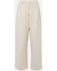 Max Mara - Cotton-blend Jersey Straight-leg Pants - Lyst