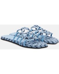Loewe - Paula's Ibiza Petal Anagram Canvas Slides - Lyst