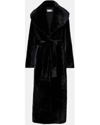 Nour Hammour - Giovanna Shearling Wrap Coat - Lyst