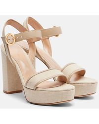 Gianvito Rossi - Sandali 70 Con Pelle E Plateau - Lyst